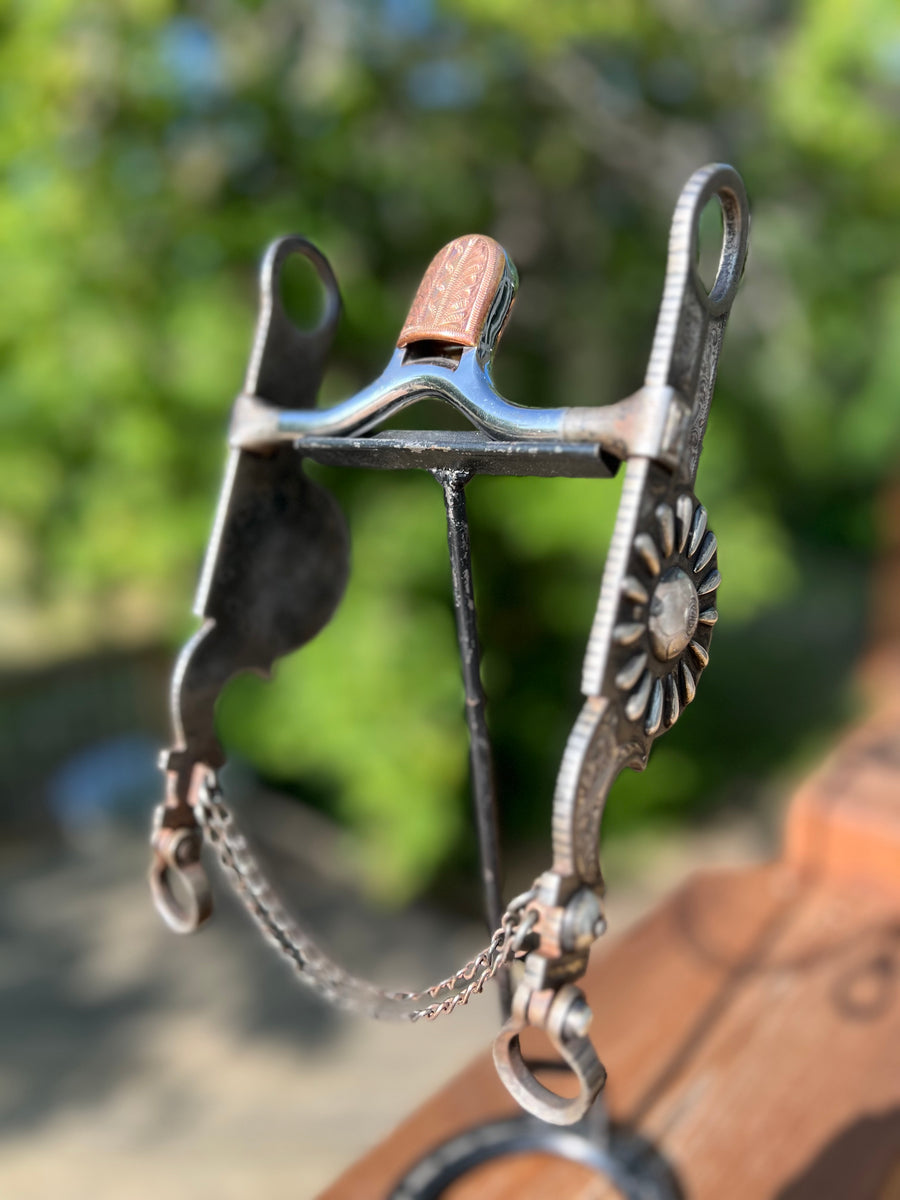 Mors De Cheval Santa Barbara Broken Horn – Embout Gravé Argent, Modèle Western