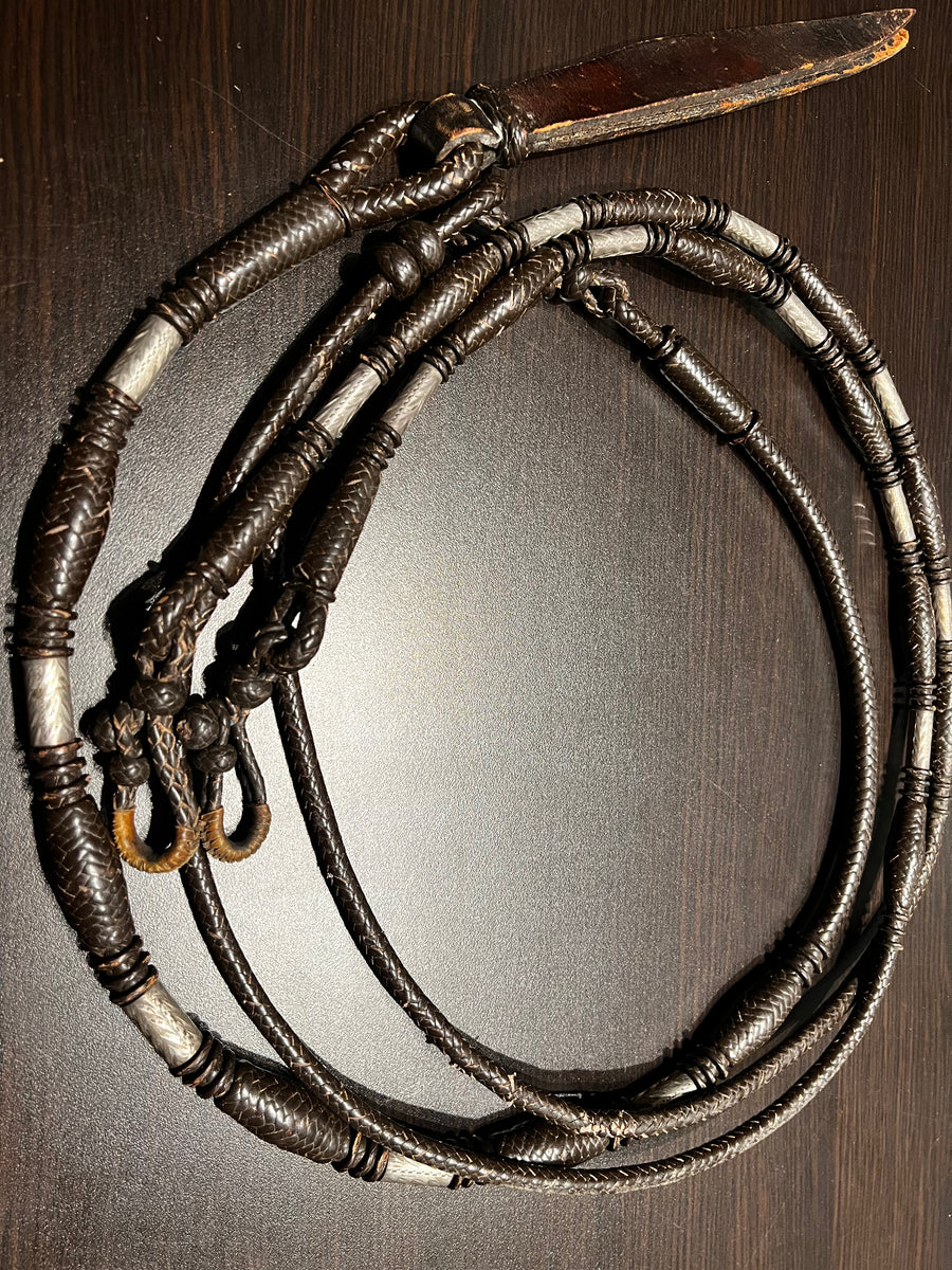 Rênes De Spectacle Romal En Cuir Brut Tressé - Marron, Avec Boutons Pression - Douces Et Pliables, Neuves (marque Showman)