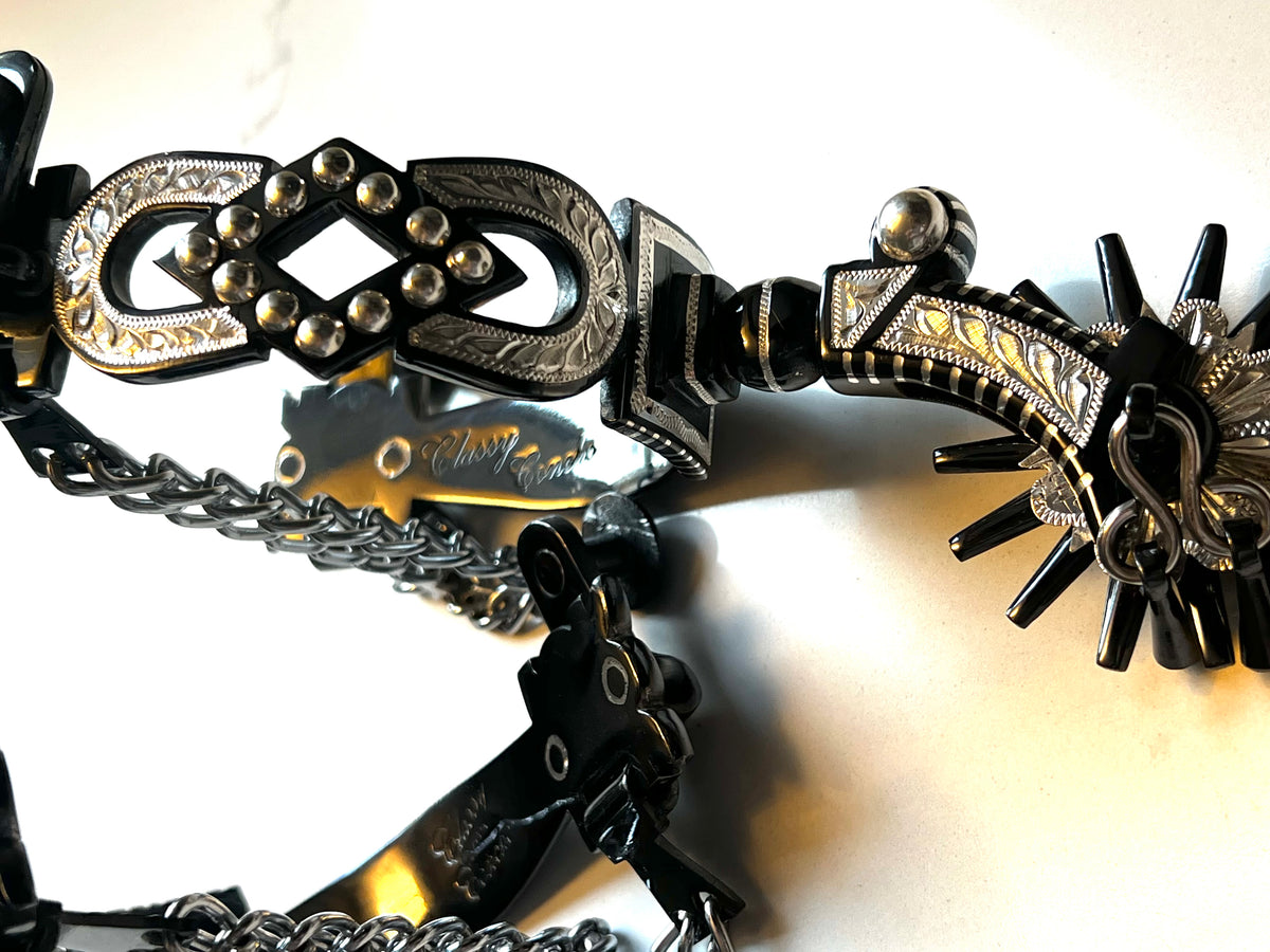 Classy Concho Horseshoe/Diamond Spurs