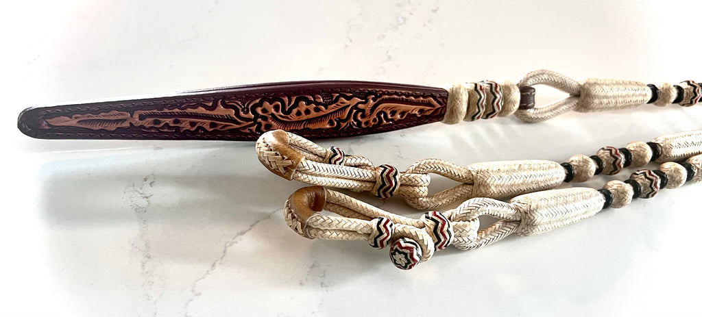 Chauca Romal Reins w/Black & Red Buttons