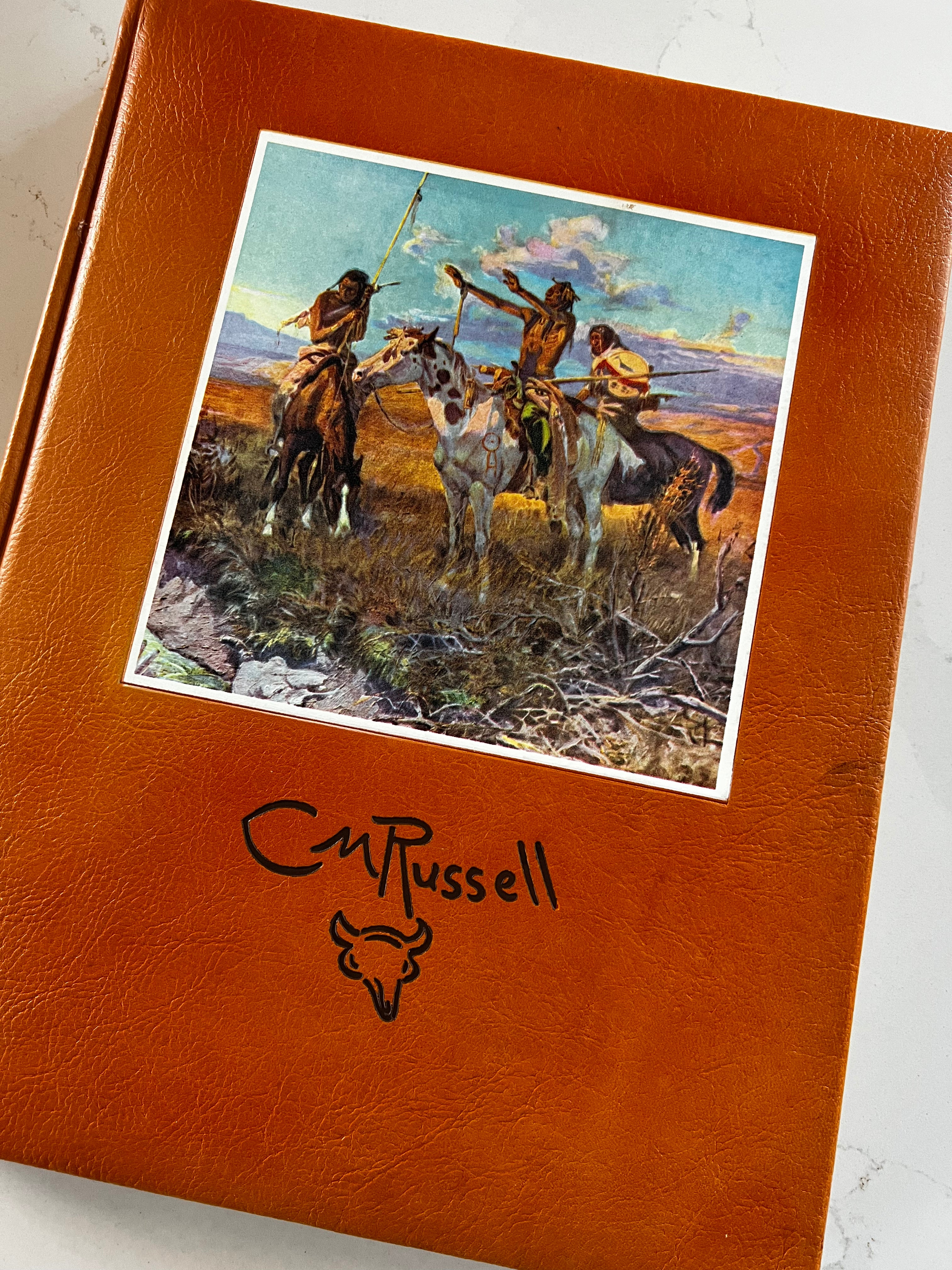 Special Cased Leather Bound Edition of The Charles M Russell Book by Harold McCracken 1957