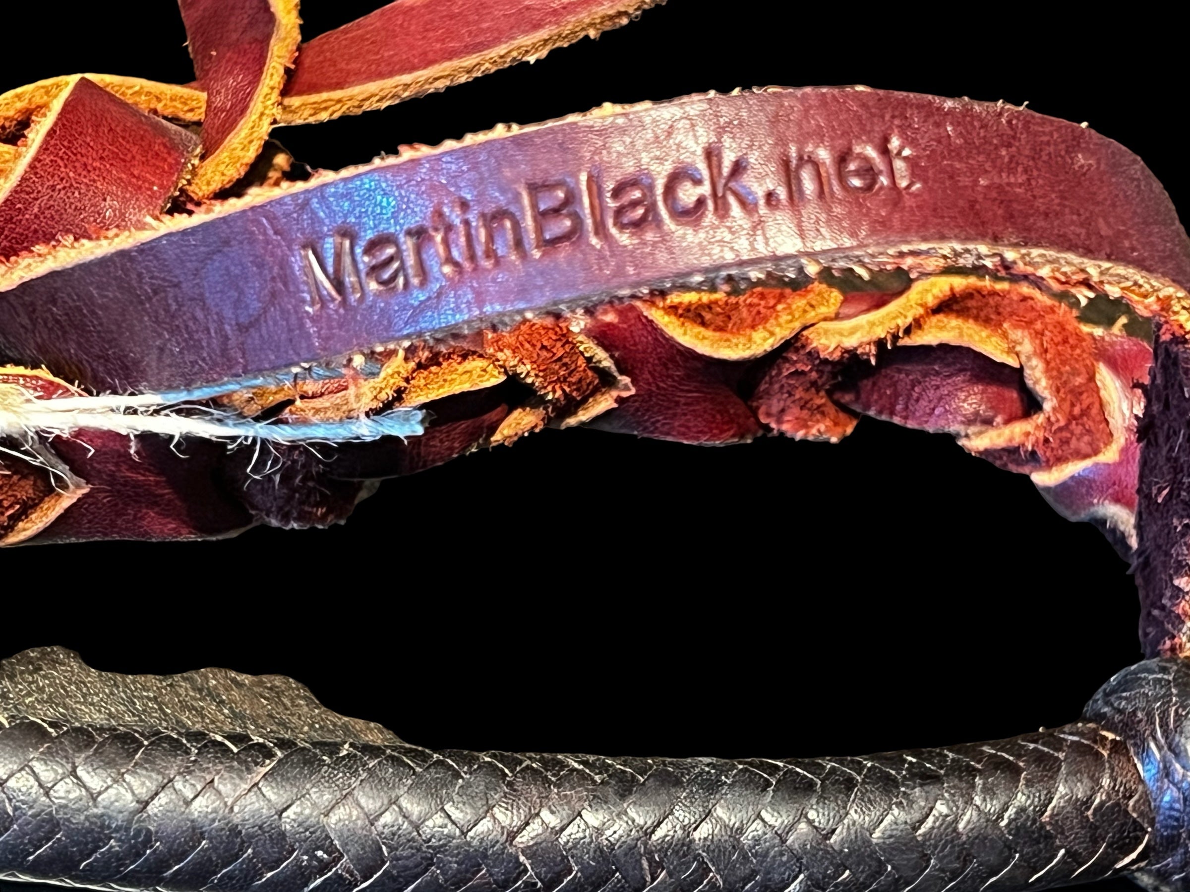 Roohide Bosal w/Hanger Marked Martin Black