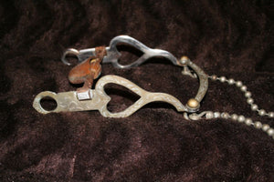 Antique Vintage 5" Sterling Silver Overlay Heart Show Horse Bit w/Copper Hood