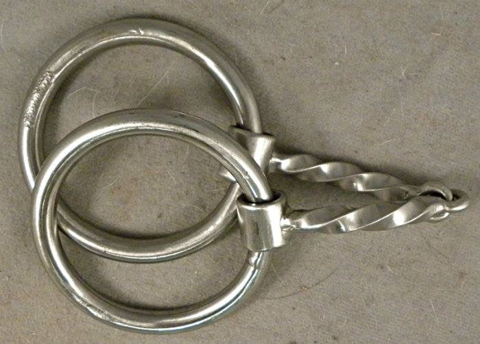 Kerry Kelley Marked w/Square Slow Twist Mouth Snaffle Bit