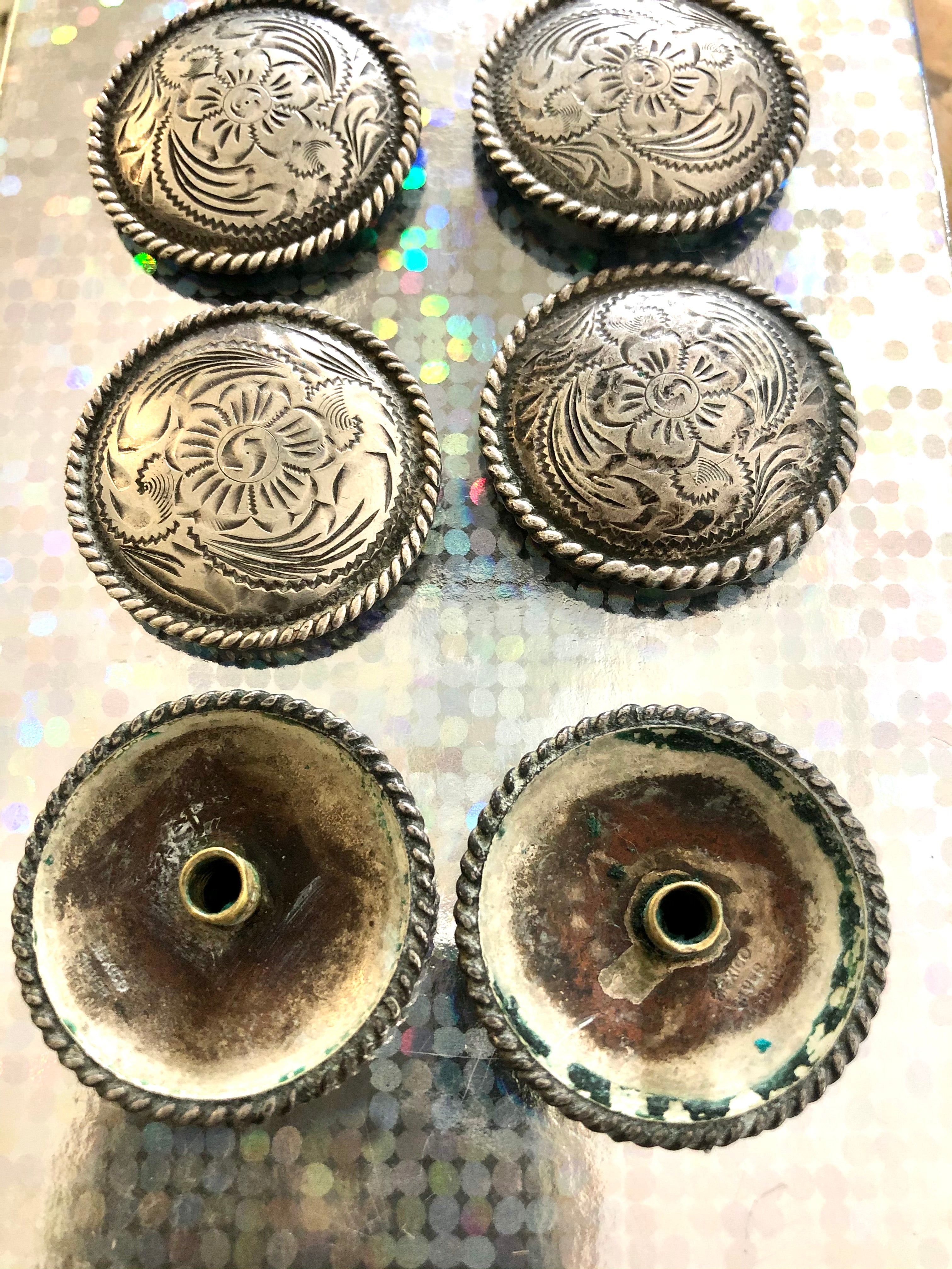 Mexico Sterling Overlay 1 1/4” Conchos (each)