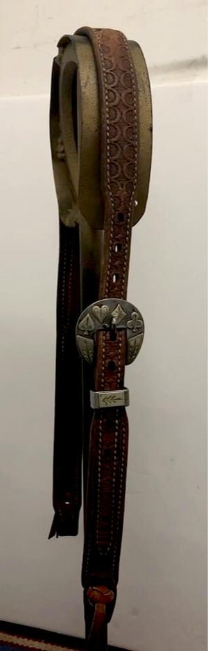 Cowpuncher Slit Ear Headstall w/Card Suit Buckles