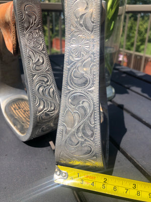 Engraved Aluminum Stirrups