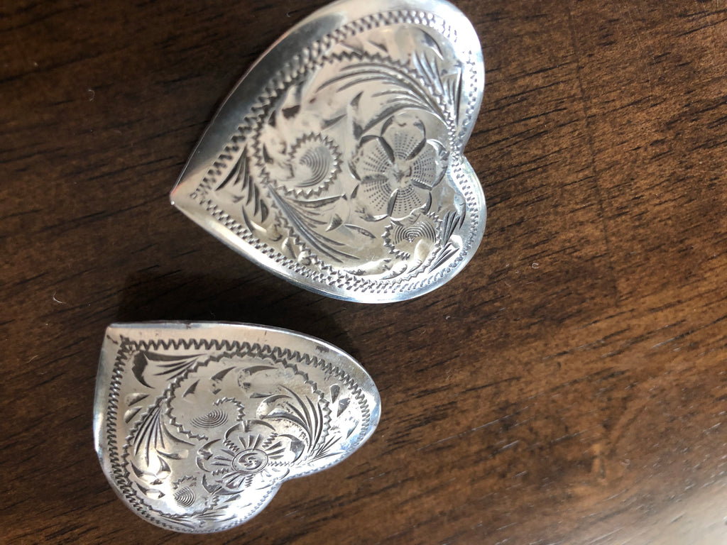 Fleming Silver Heart Concho Set