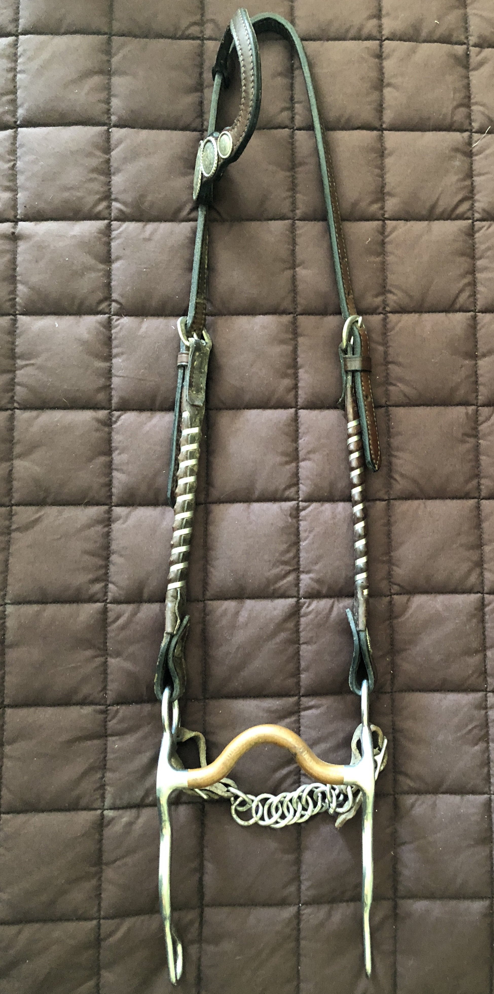 Vintage One Ear Silver Wrapped Headstall