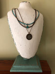 Turquoise and Antique Coin Necklace
