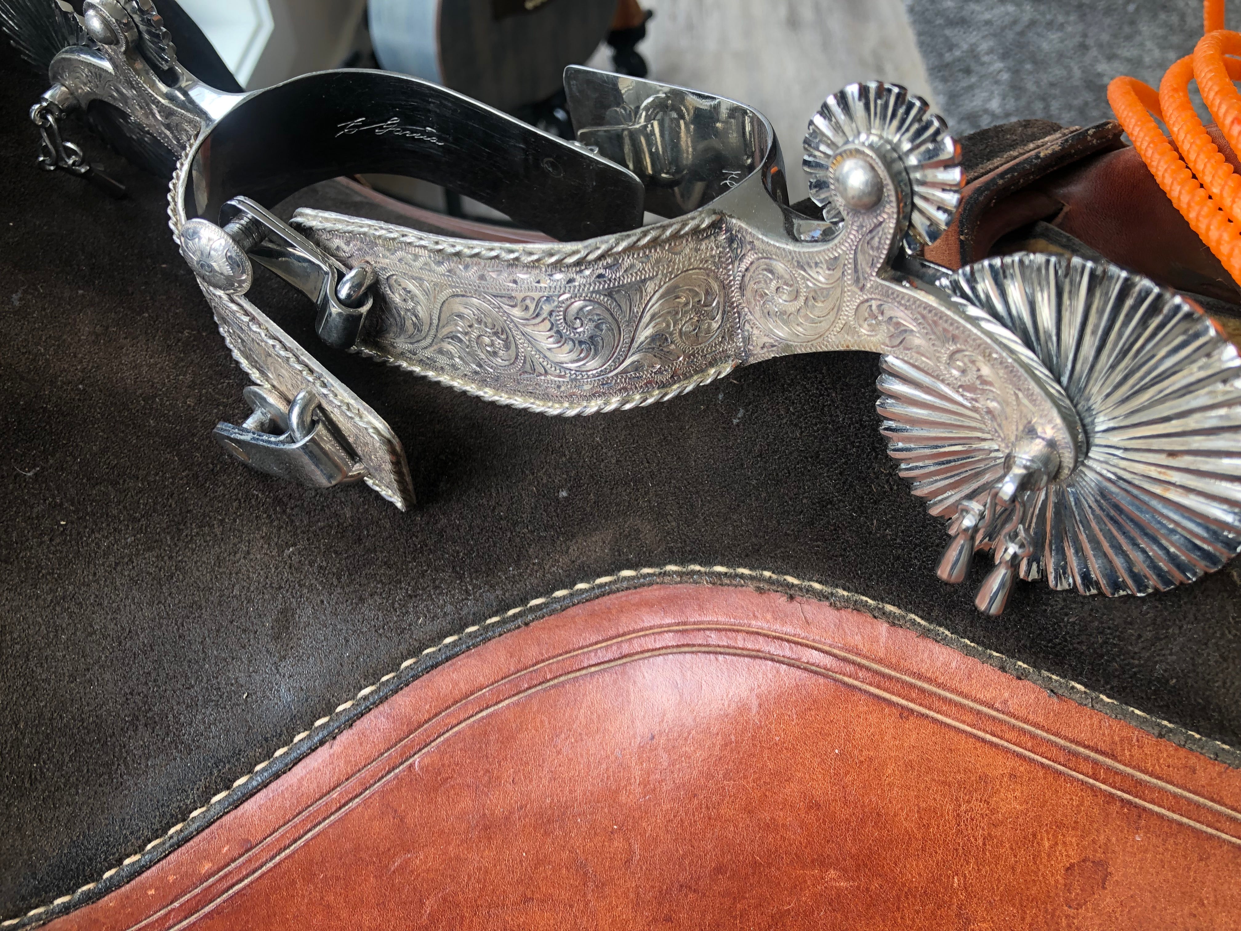 Tom Mix Style Spurs Marked E Garcia