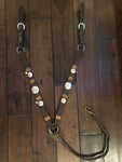 Cowboy Gear Breast Collar w/Silver Concho and Rawhide Accents