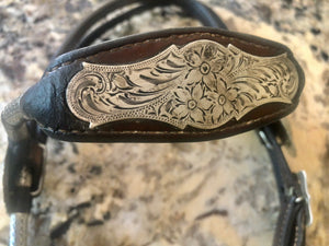 Vintage Silver Brow Band Headstall