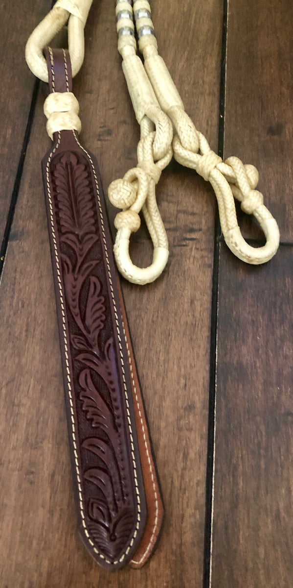 Natural Rawhide 32 Plait 84” Romal Reins w/Stainless Ferrules – Classy ...