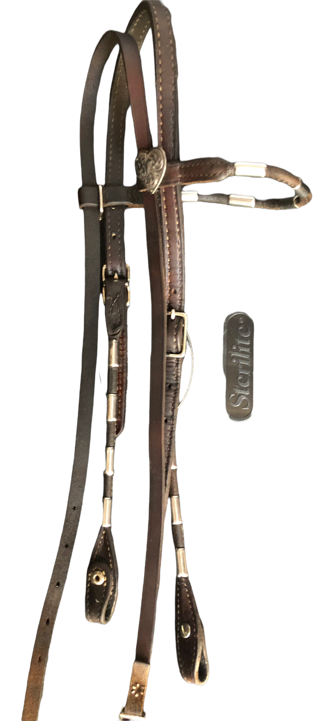 Heart Concho Browband Headstall w/Stainless Ferrules