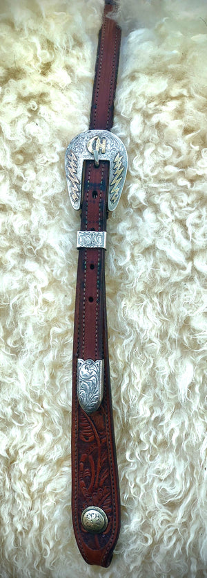 Alex Pappas Custom Headstall with “CH” Buckle