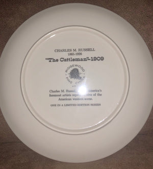 Charles M Russell Collector Plate “The Cattleman”