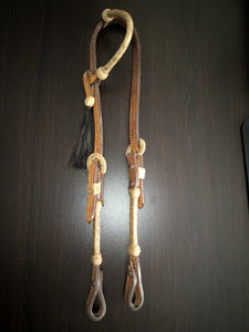One Ear Leather and Rawhide Headstall